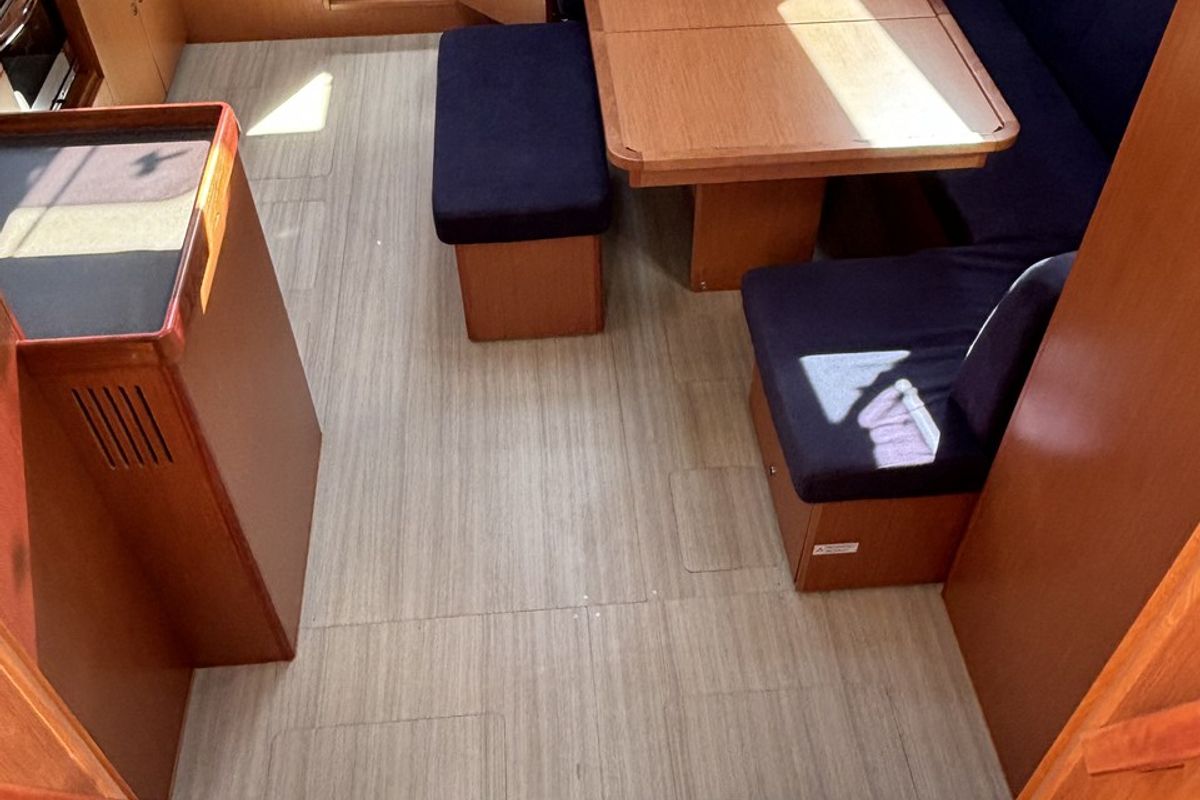 Salon of Emma, a Bavaria Cruiser 46 sailboat at Grad Pula, Croatia
