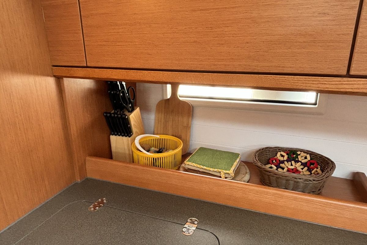 Galley of Emma, a Bavaria Cruiser 46 sailboat at Grad Pula, Croatia