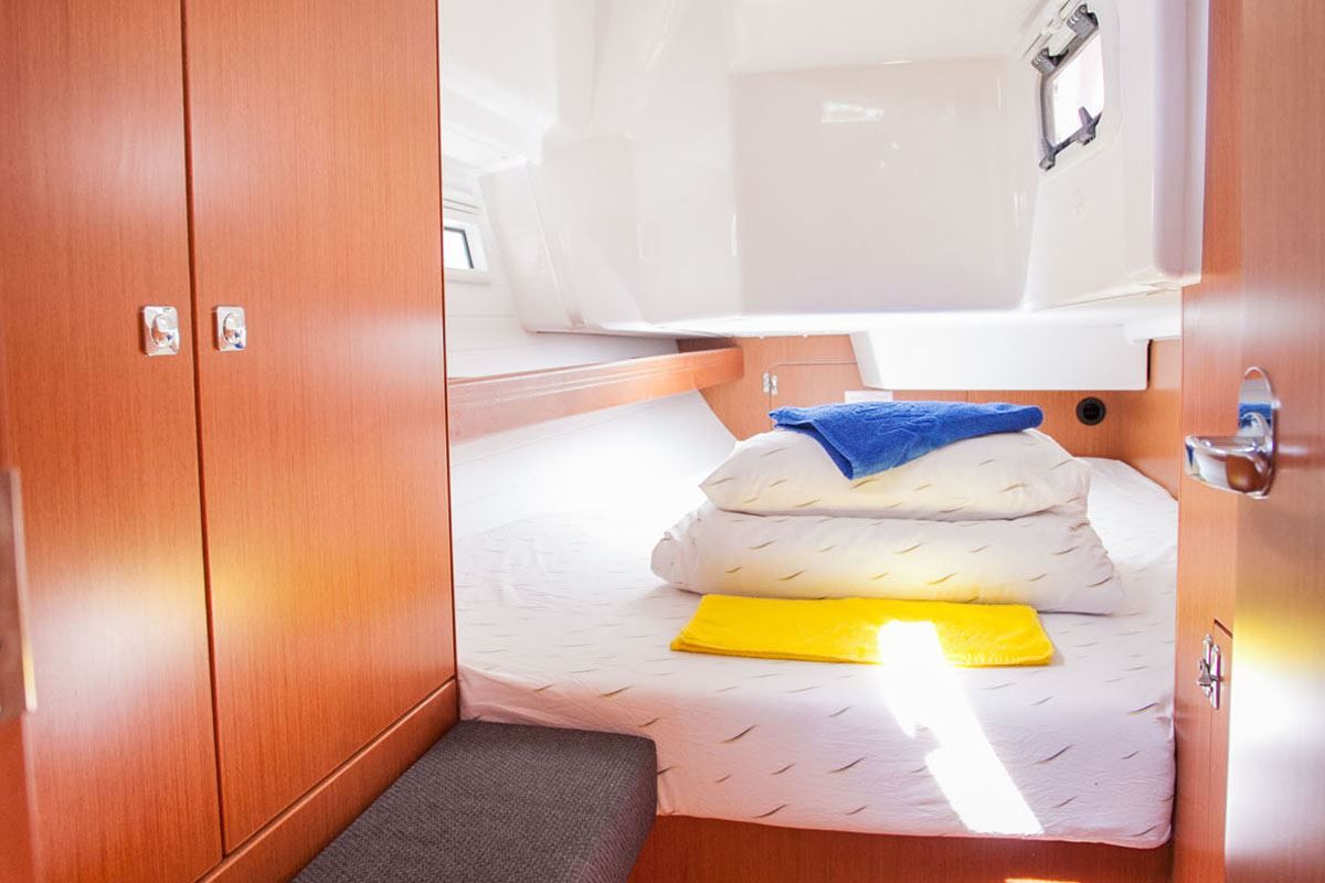 Head on Take Five, a Bavaria Cruiser 34 sailboat at Dubrovnik, Croatia