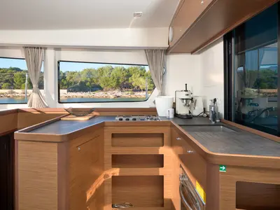 Galley of Jasmine I, a Lagoon 42 catamaran at Grad Trogir, Croatia