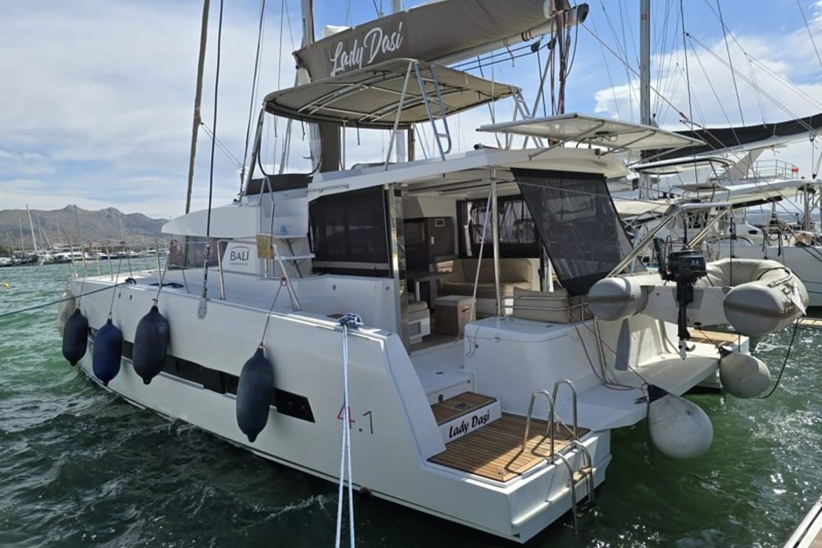 Lady Dasi, a Bali 4.1 catamaran at Municipal Unit of Lefkada, Greece