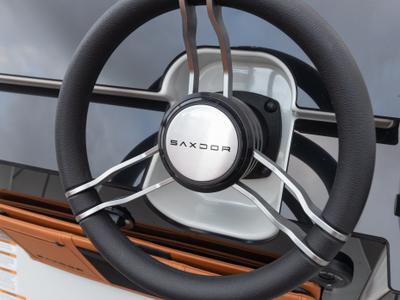 Cockpit of Mistral, a Saxdor Yachts Saxdor 200 Sport motorboat at Ibiza, Spain