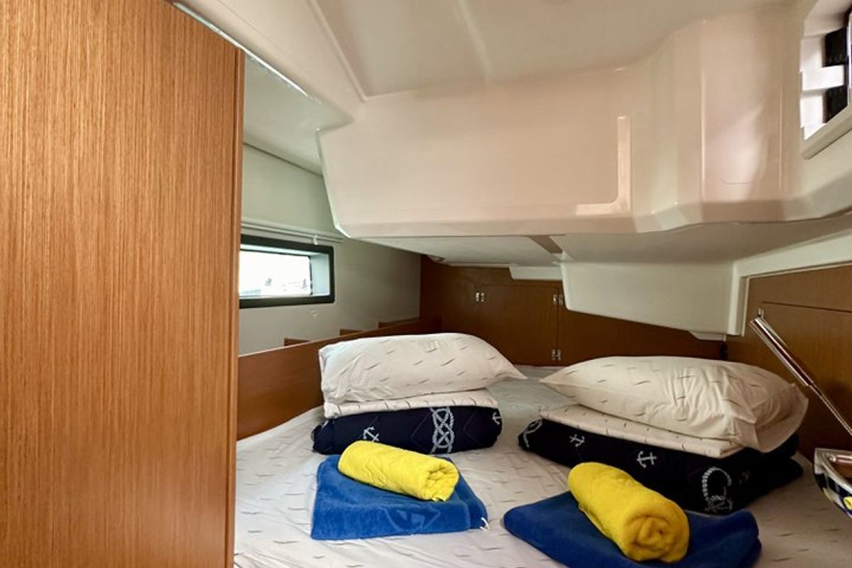 Cabin on Surf Point, a Bavaria C38 sailboat at Split, Croatia