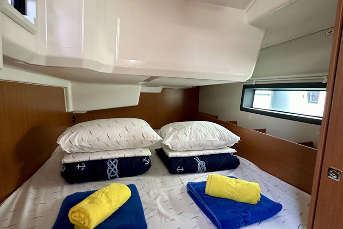 Cabin on Surf Point, a Bavaria C38 sailboat at Split, Croatia