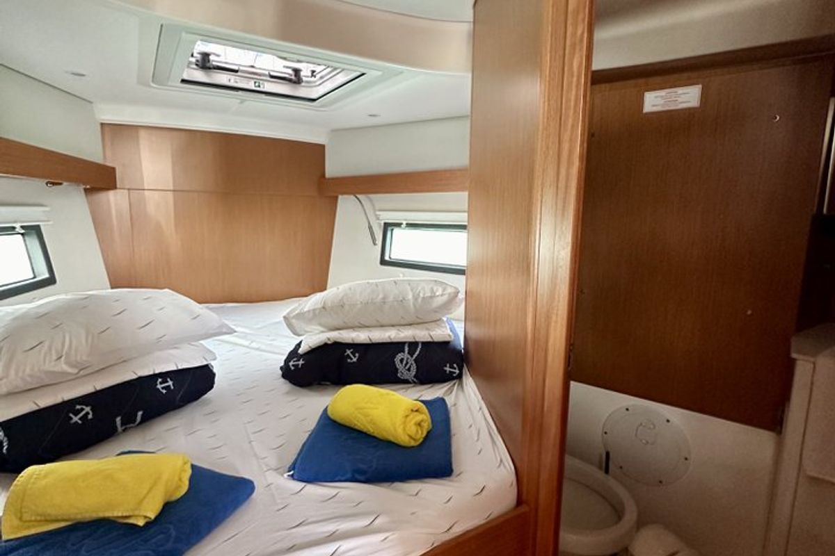 Cabin on Surf Point, a Bavaria C38 sailboat at Split, Croatia