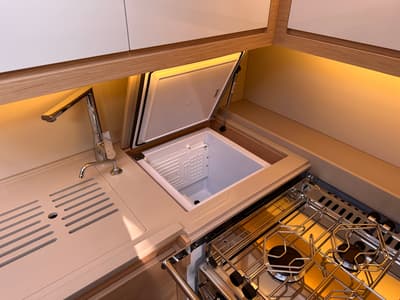 Galley of Jéroboam, a Dufour 470 sailboat at Salerno, Italy