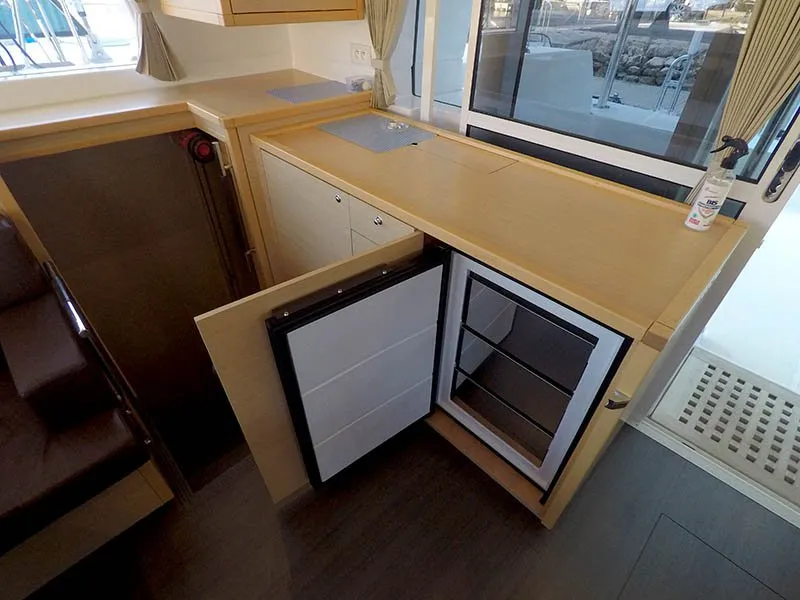 Galley of Saelma, a Lagoon 450 F catamaran at Grad Šibenik, Croatia