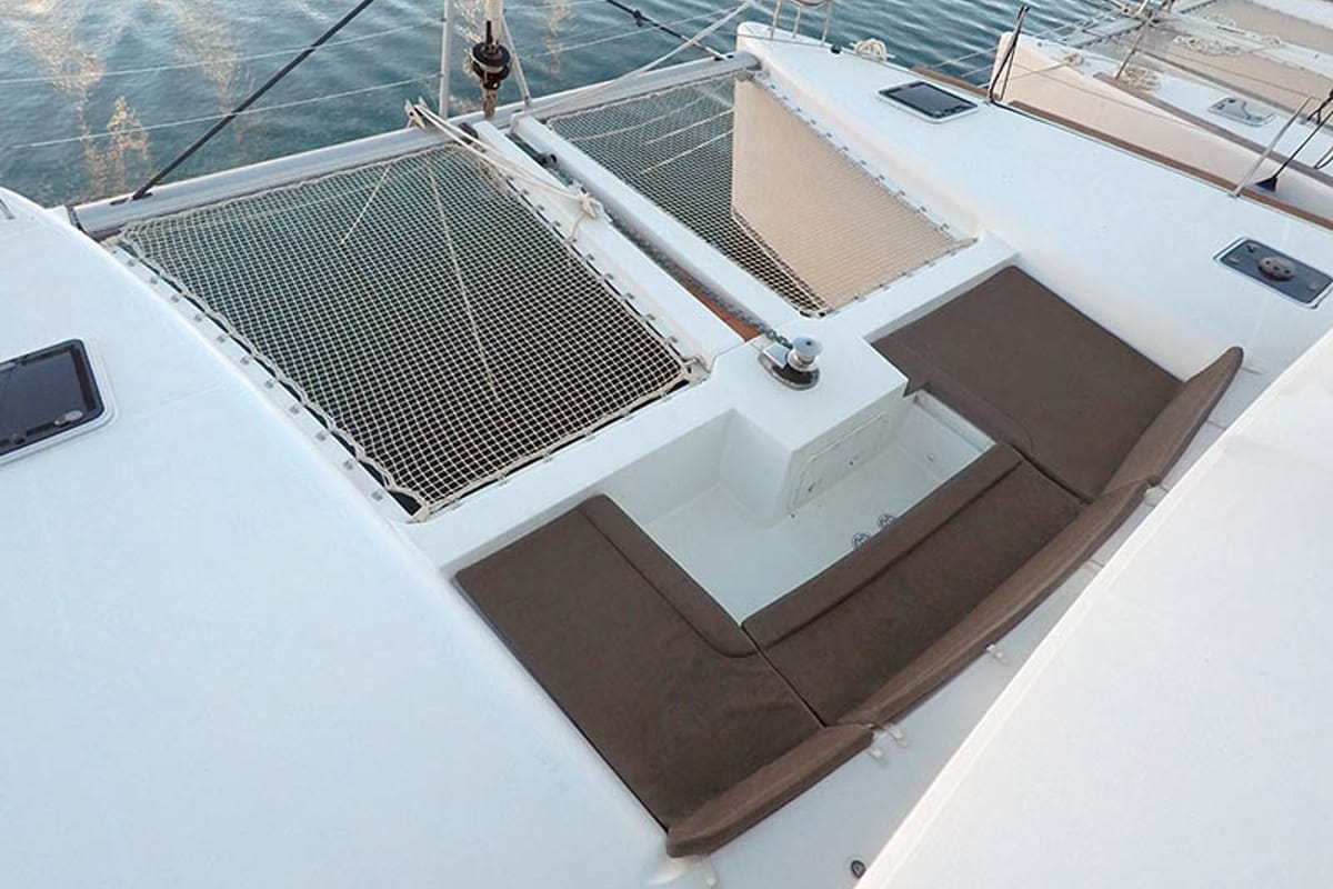 Saelma, a Lagoon 450 F catamaran at Grad Šibenik, Croatia