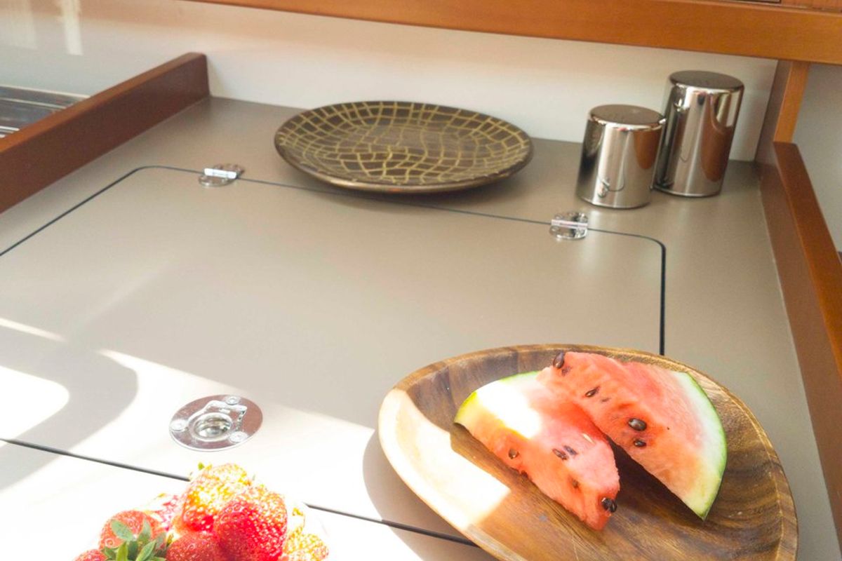 Galley of Honey, a Beneteau Oceanis 31 sailboat at Split, Croatia