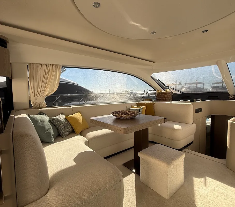 White, a Azimut 53 Fly yacht at Podstrana - Miljevac, Croatia