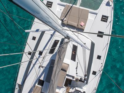 Deck of Lucky Alexandra, a Fountaine Pajot Saona 47 catamaran at Grad Pula, Croatia