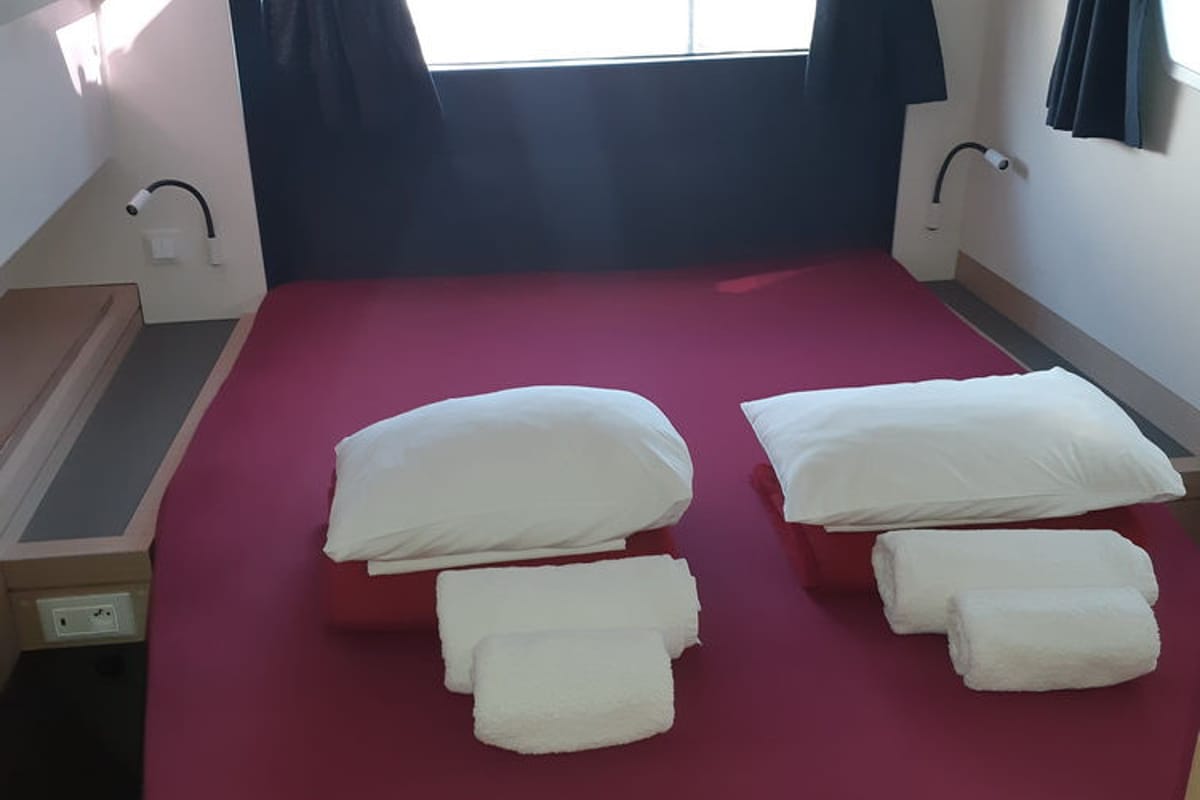 Cabin on Lucky Alexandra, a Fountaine Pajot Saona 47 catamaran at Grad Pula, Croatia
