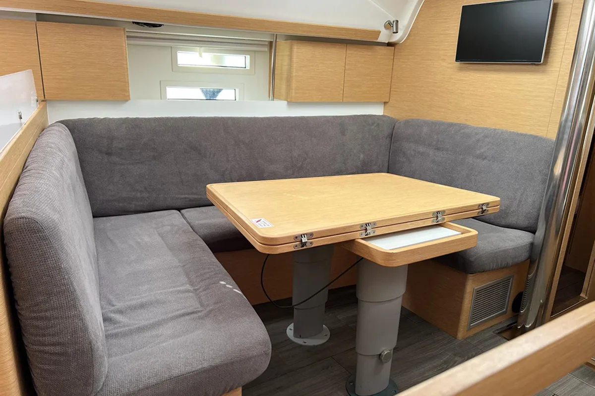 Salon of Heidi, a Elan Impression 45 sailboat at Punat, Croatia
