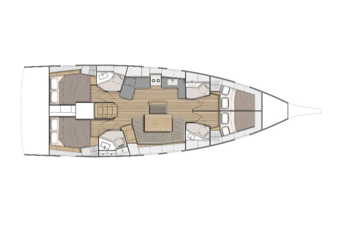 Dysis, a Beneteau Oceanis 46.1 sailboat at Rosignano Solvay, Italy
