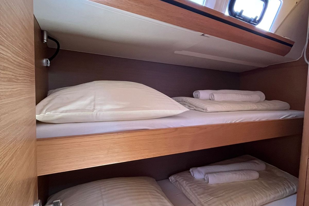 Cockpit of Epsilon, a Dufour 56 Exclusive sailboat at Grad Šibenik, Croatia