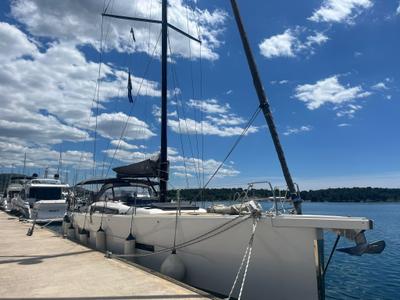 Salon of Epsilon, a Dufour 56 Exclusive sailboat at Grad Šibenik, Croatia