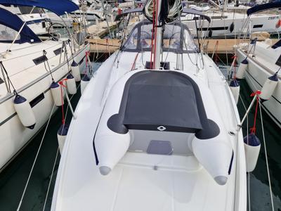 Deck of Navicela, a Beneteau Oceanis 34.1 sailboat at Općina Medulin, Croatia
