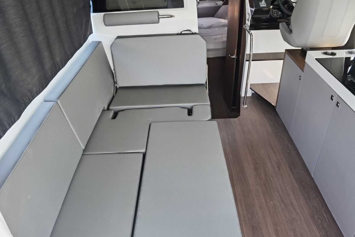Salon of Jean, a Beneteau Antares 11 Fly OB motorboat at Punat, Croatia