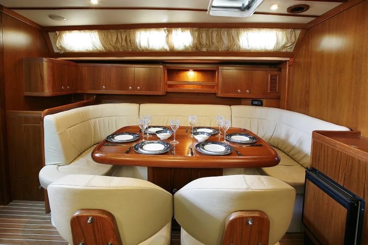 Salon of Parte II, a Ocean Star 51.2 sailboat at Athens, Greece