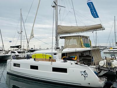 Cabin on CARCHARIAS, a Lagoon 46 catamaran at Gouvia, Greece