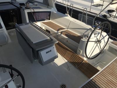 Cockpit of San Clemente, a Beneteau Oceanis 48 sailboat at Općina Sukošan, Croatia