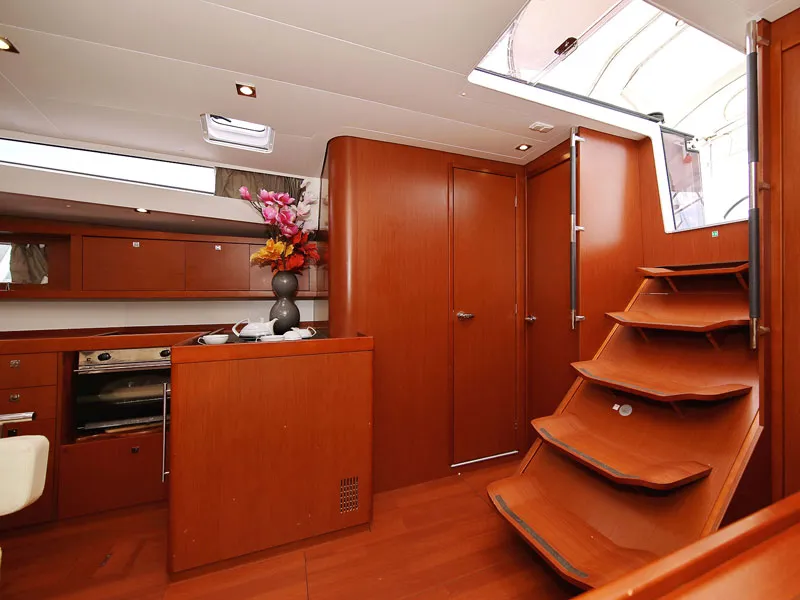 Salon of San Clemente, a Beneteau Oceanis 48 sailboat at Općina Sukošan, Croatia