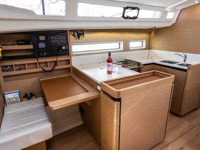 Galley of Irini, a Jeanneau Sun Odyssey 440 sailboat at Kontokali, Greece