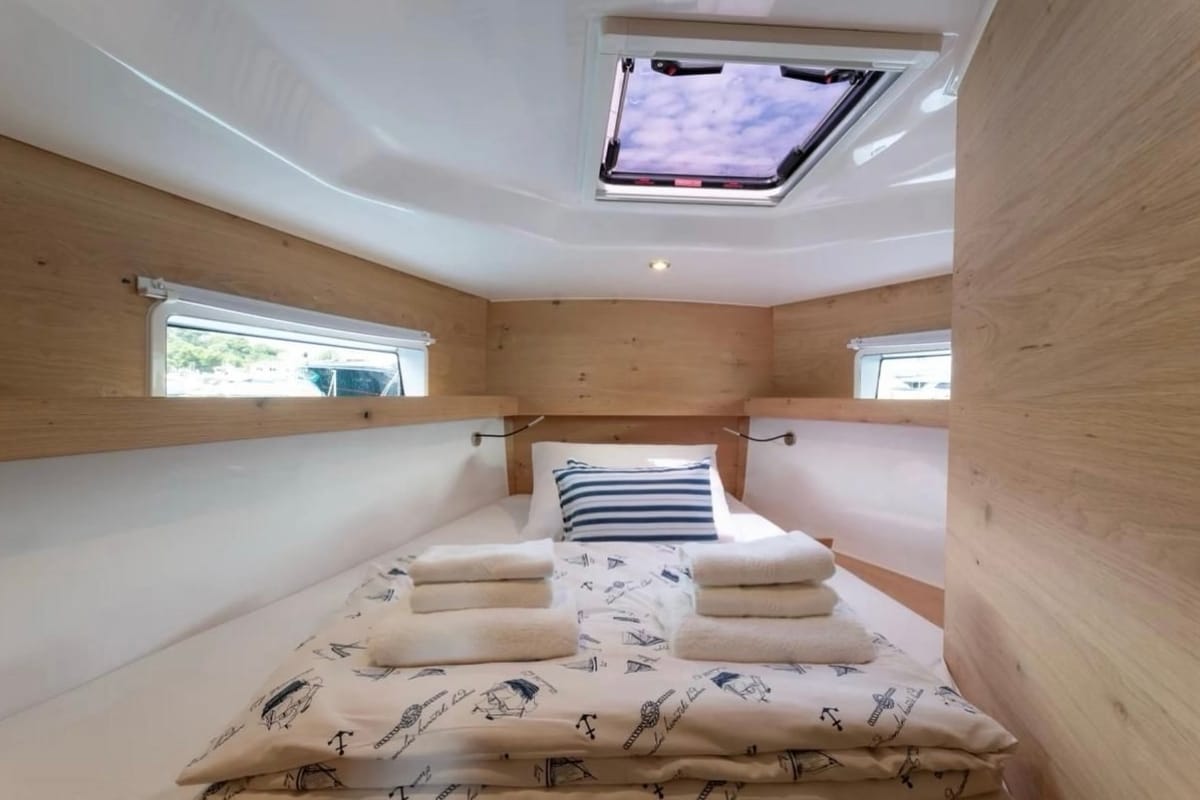 Exterior view of UNITY, a Elan Impression 43 sailboat at Municipality of Kalamata, Greece