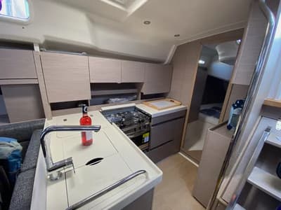Galley of Zoe, a Hanse Yachts Hanse 458 sailboat at Municipal Unit of Ellomenos, Greece
