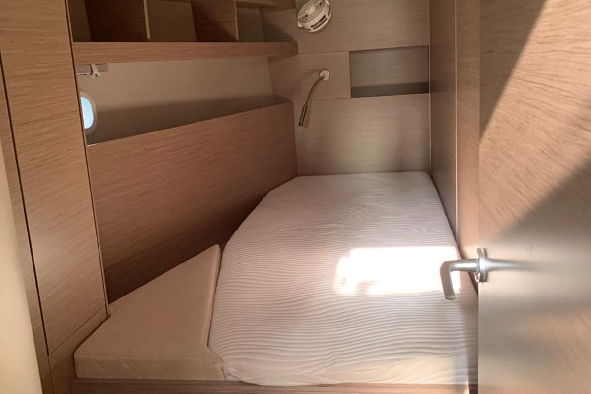 Cabin on Zoe, a Hanse Yachts Hanse 458 sailboat at Municipal Unit of Ellomenos, Greece