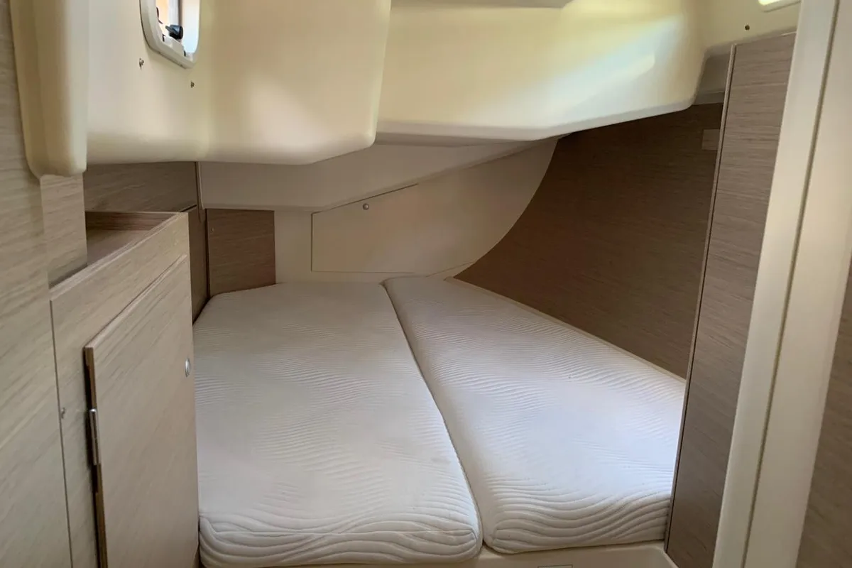Cabin on Zoe, a Hanse Yachts Hanse 458 sailboat at Municipal Unit of Ellomenos, Greece