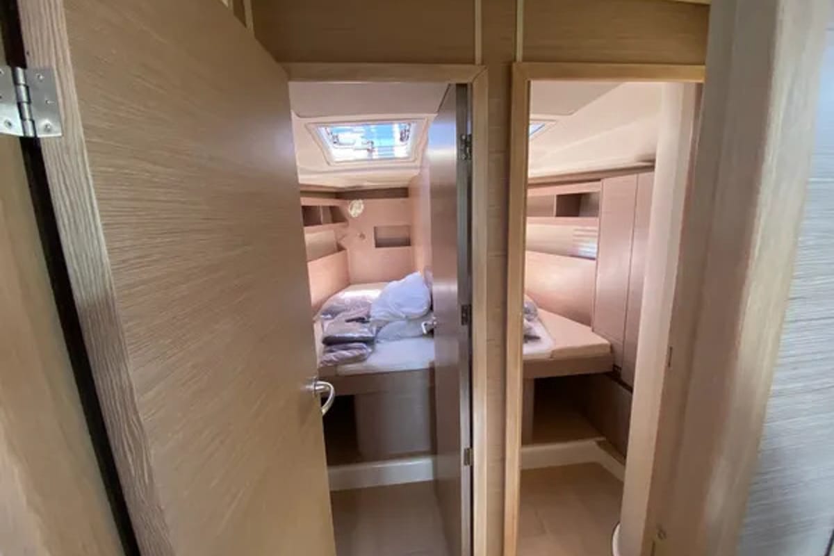 Cabin on Zoe, a Hanse Yachts Hanse 458 sailboat at Municipal Unit of Ellomenos, Greece