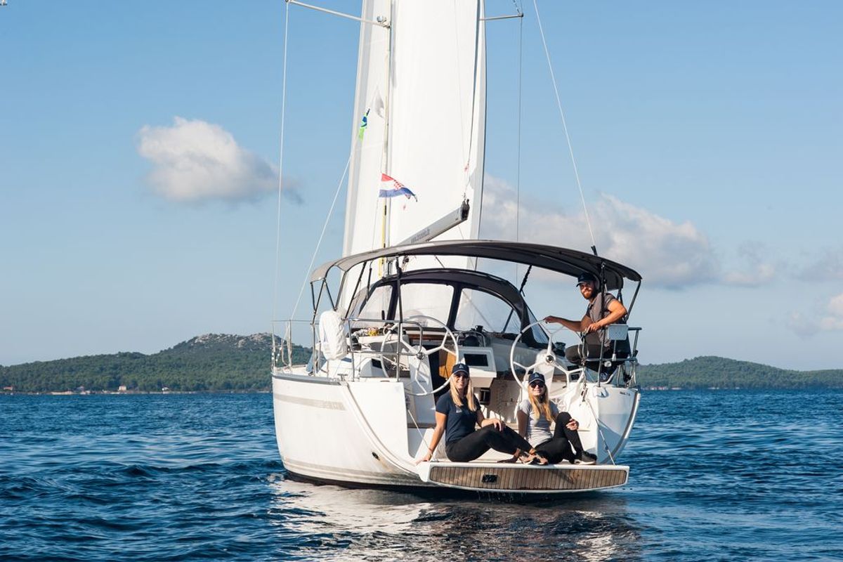 Exterior view of Neo, a Bavaria Cruiser 34 Style sailboat at Zadar, Croatia