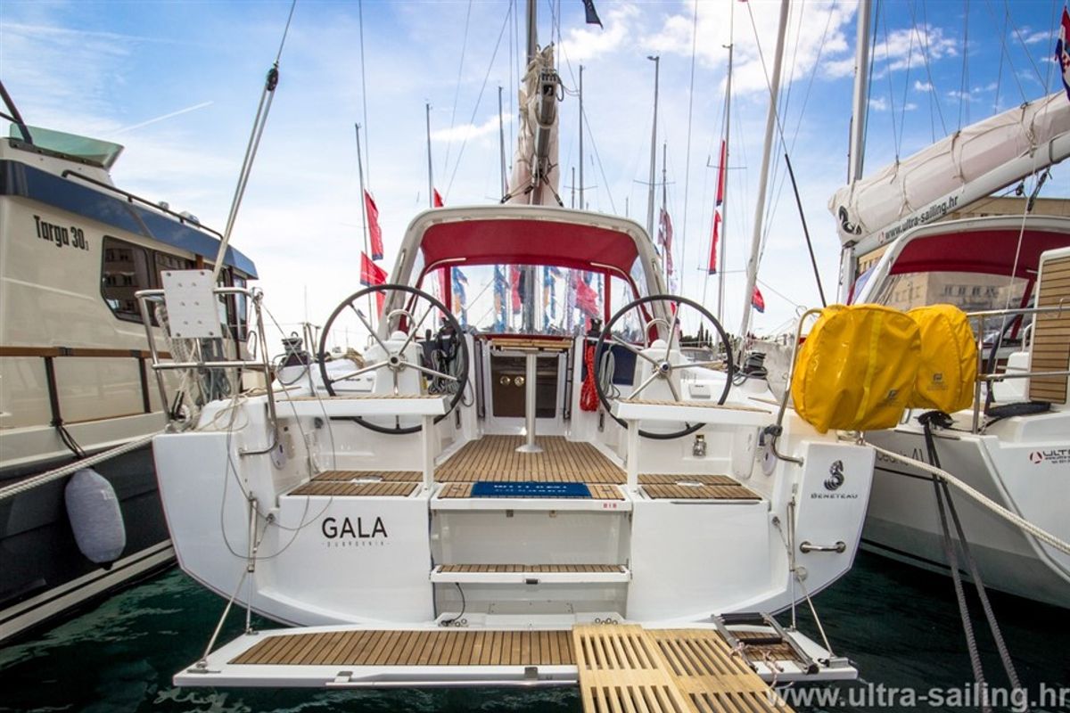 Exterior view of GALA, a Beneteau Oceanis 35 sailboat at Split, Croatia