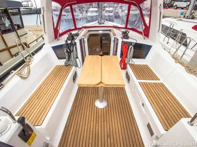 Deck of GALA, a Beneteau Oceanis 35 sailboat at Split, Croatia