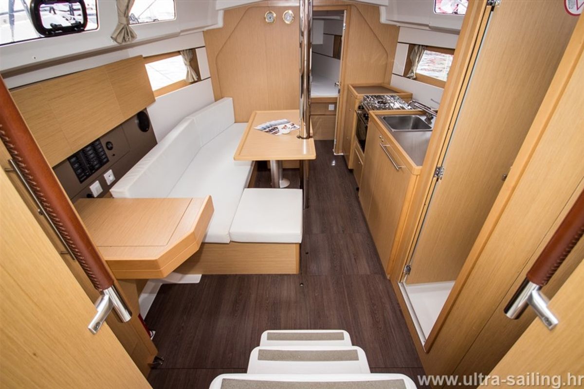 Salon of GALA, a Beneteau Oceanis 35 sailboat at Split, Croatia