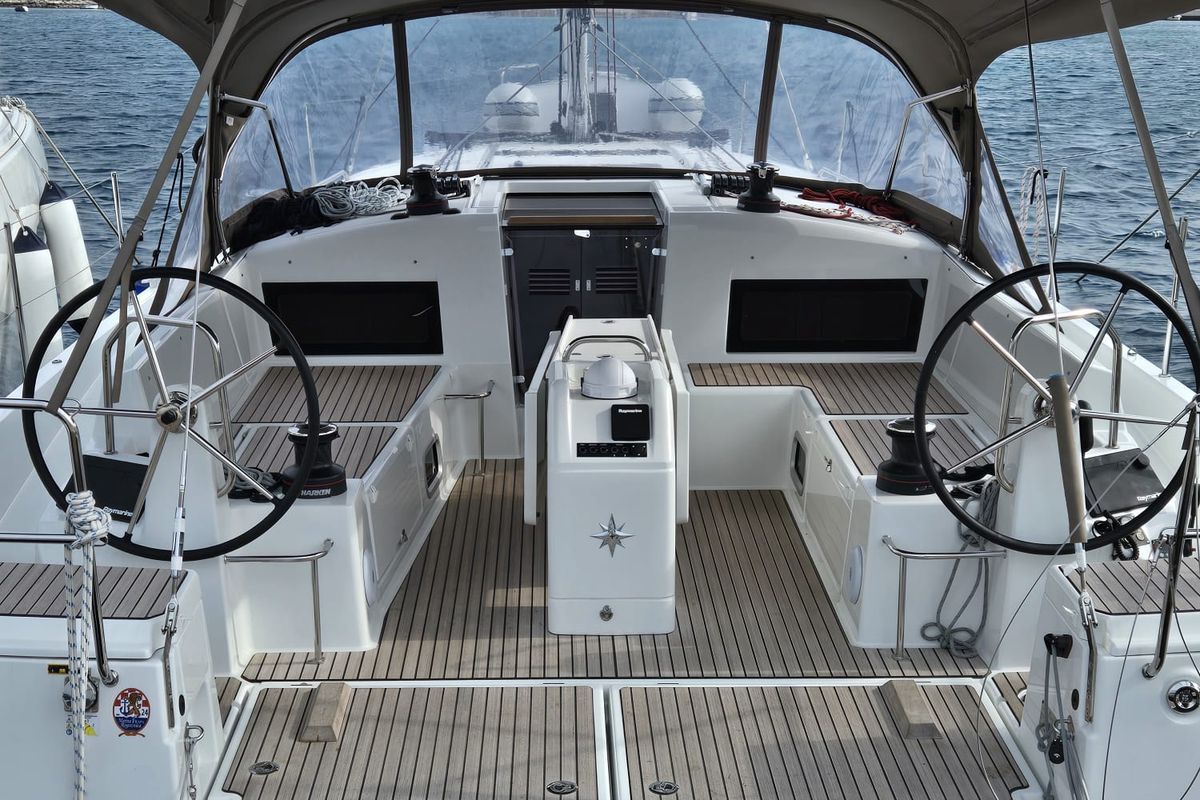 Sofiya, a Jeanneau Sun Odyssey 490 sailboat at Općina Marina, Croatia