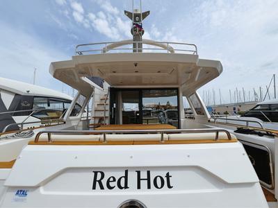 Deck of Red Hot, a Greenline 48 Fly yacht at Grad Biograd na Moru, Croatia