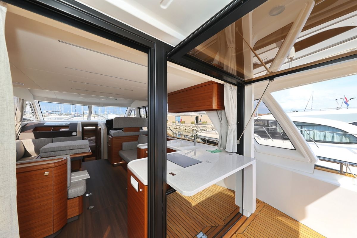 Galley of Red Hot, a Greenline 48 Fly yacht at Grad Biograd na Moru, Croatia