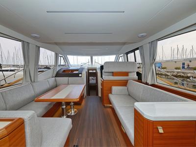 Salon of Red Hot, a Greenline 48 Fly yacht at Grad Biograd na Moru, Croatia