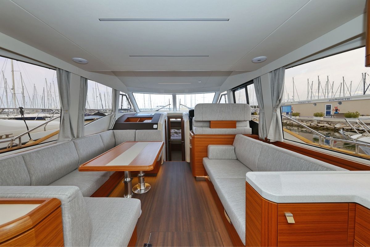 Salon of Red Hot, a Greenline 48 Fly yacht at Grad Biograd na Moru, Croatia