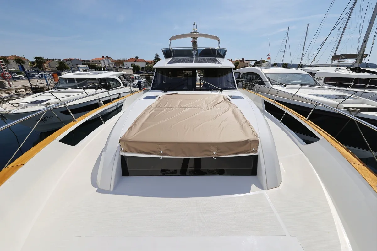 Deck of Red Hot, a Greenline 48 Fly yacht at Grad Biograd na Moru, Croatia