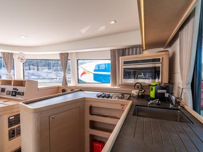 Galley of Ferd - Premium line, a Lagoon 42 catamaran at Capo d'Orlando, Italy