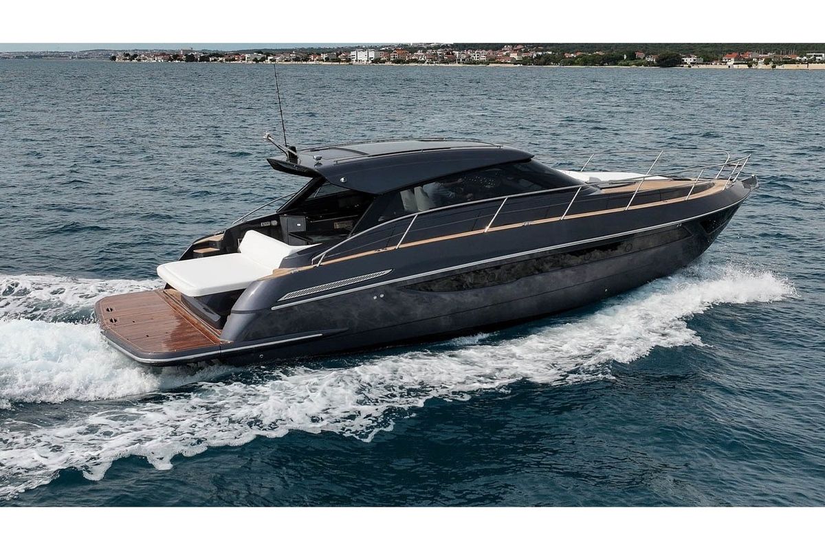 Exterior view of Premium, a Focus Motor Yachts Focus Power 44 motorboat at Općina Sukošan, Croatia
