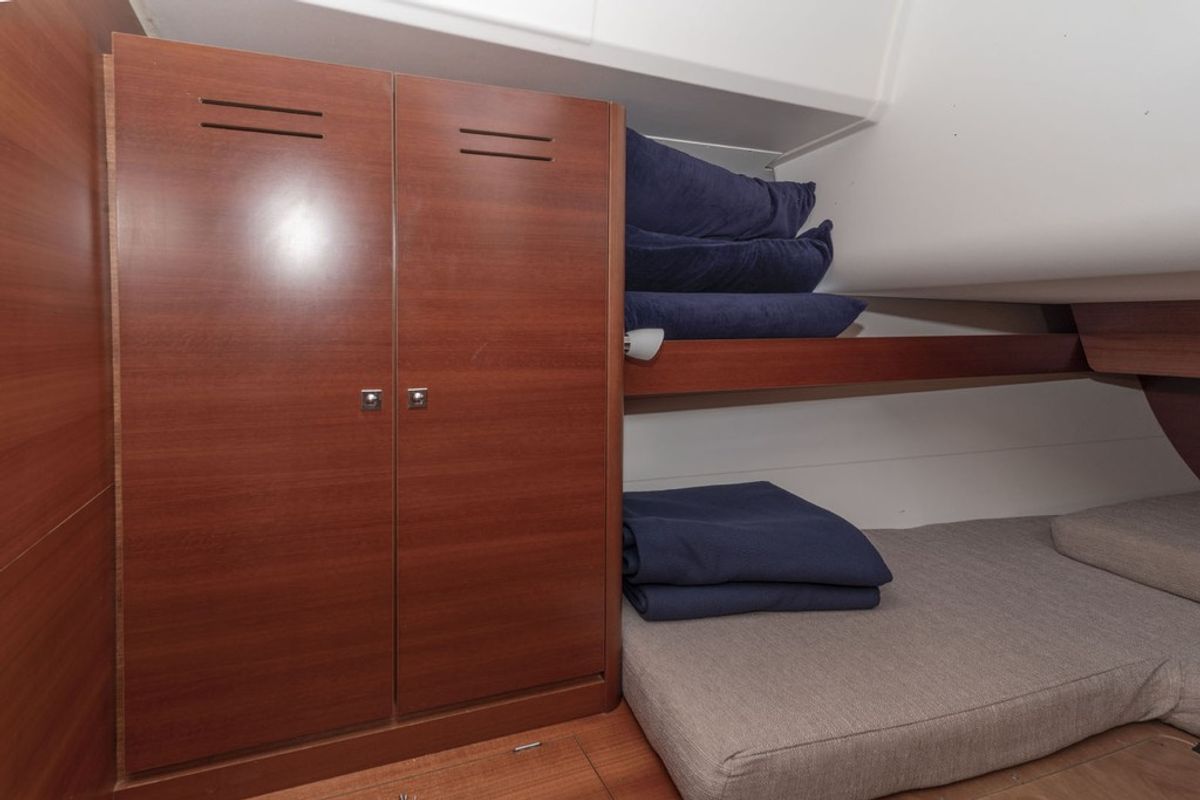 Cabin on RUBIN, a Dufour 460 Grand Large sailboat at Port de Pollença, Spain