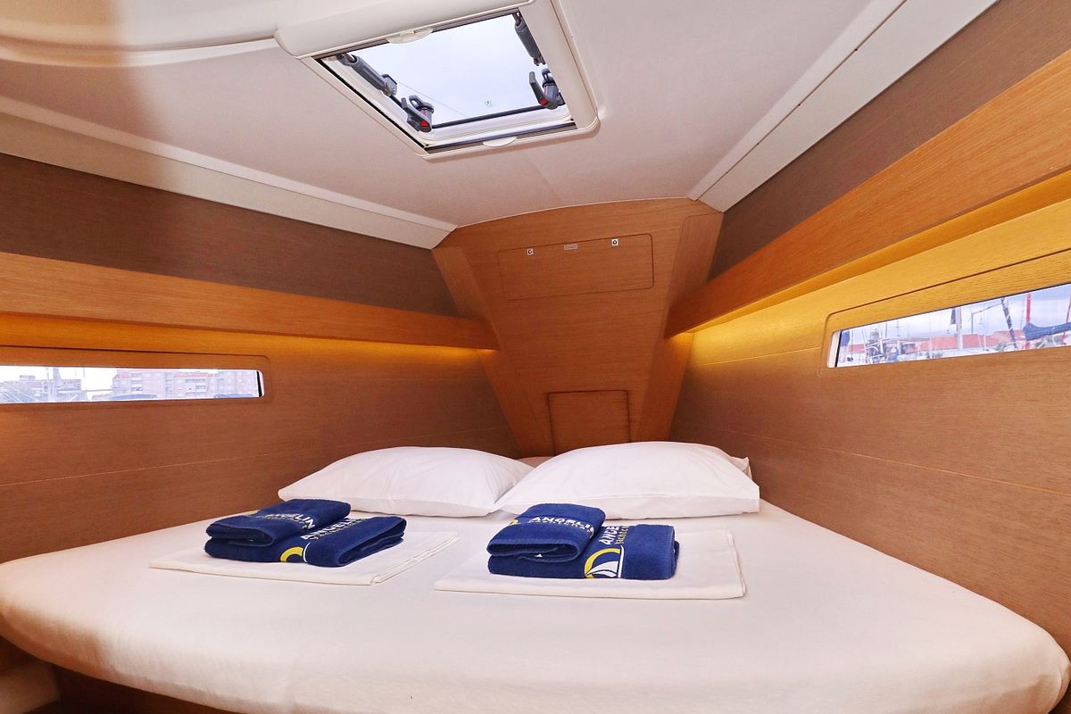 Cabin on Black Pearl, a Dufour 412 GL sailboat at Grad Biograd na Moru, Croatia