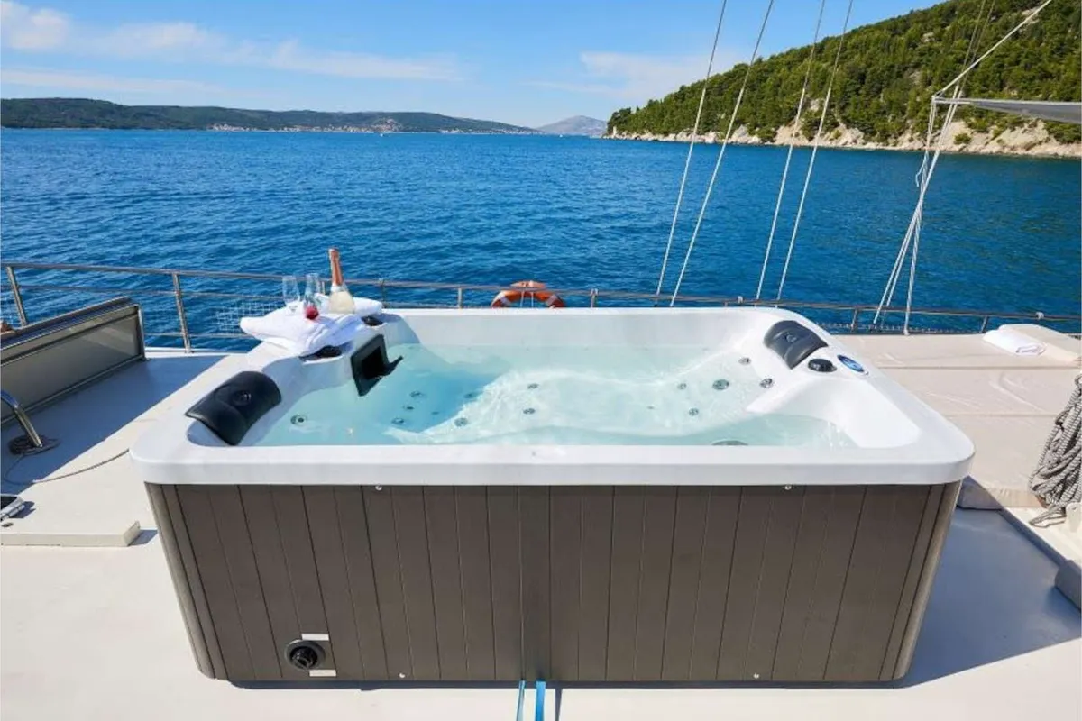 Deck of Nautilus, a Unknown Nautilus yacht at Split, Croatia