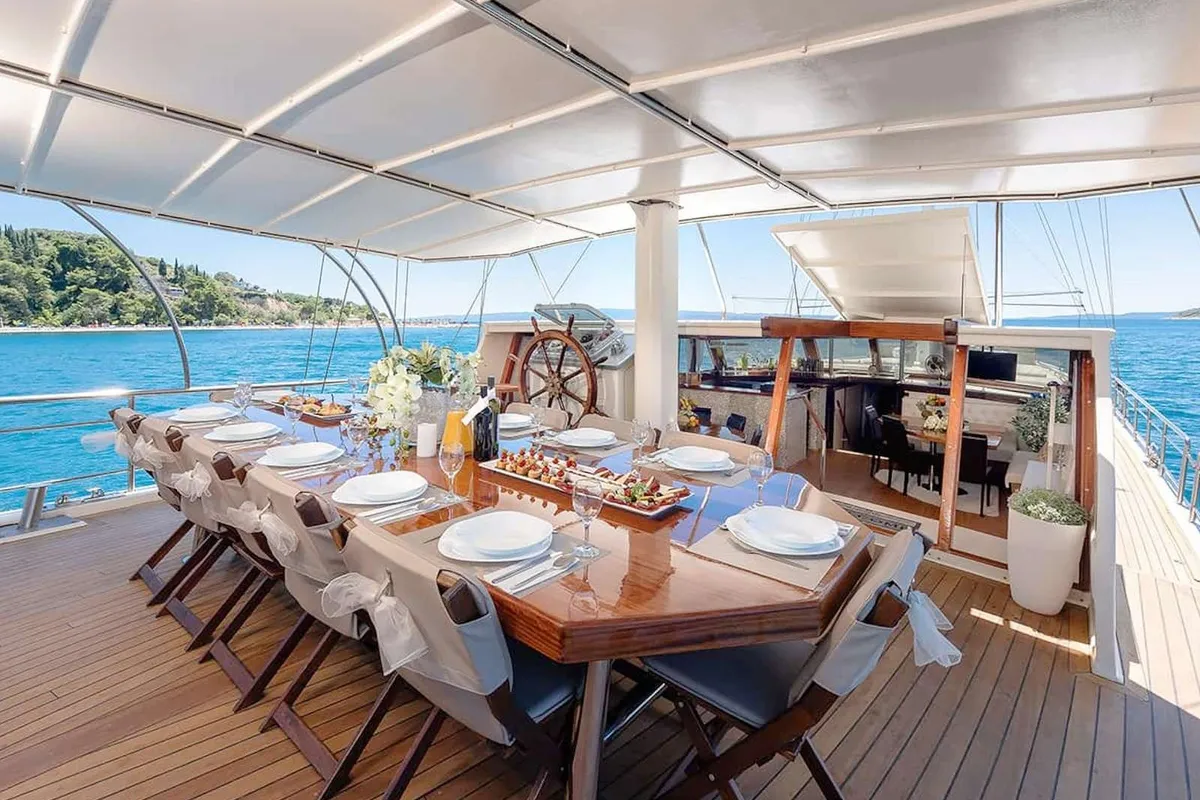 Deck of Nautilus, a Unknown Nautilus yacht at Split, Croatia
