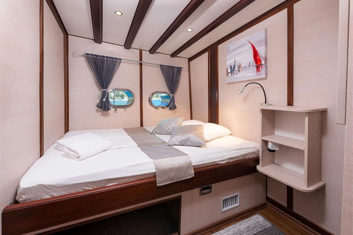 Cabin on Nautilus, a Unknown Nautilus yacht at Split, Croatia
