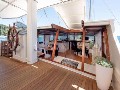 Cockpit of Nautilus, a Unknown Nautilus yacht at Split, Croatia